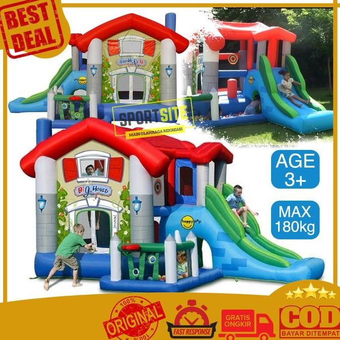 Happy Hop Balon The Big House Perosotan Playground Mainan Rumah Anak