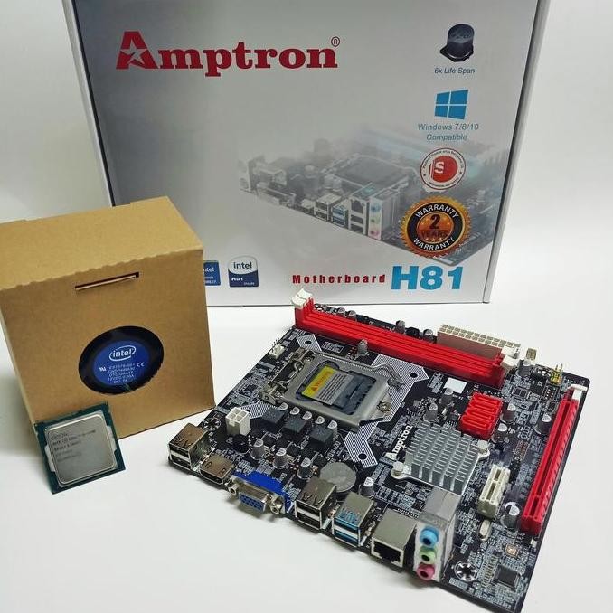 BEBAS ONGKIR - paketan mainboard processor h81 i5 4590
