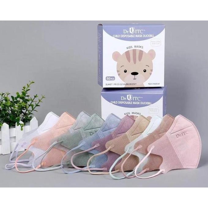 Masker duckbill anak / Masker duckbill anak motif / Masker duckbill anak karakter / Masker duckbill 