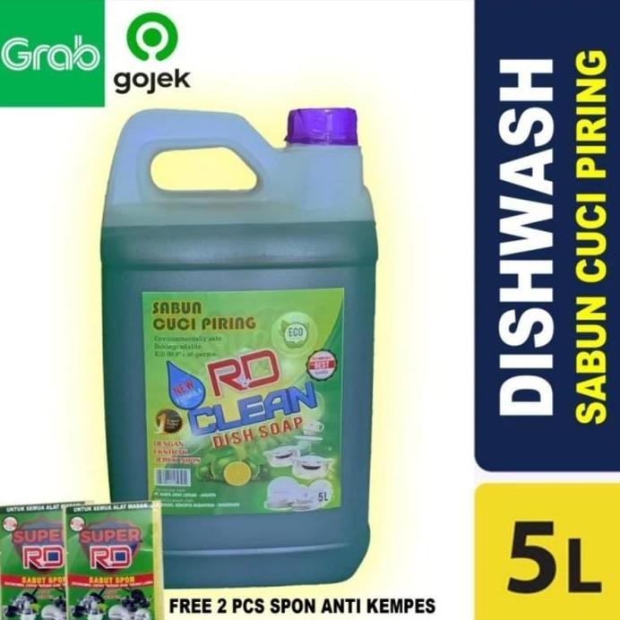 Ready Stock sabun cuci piring RD Clean 5 ltr