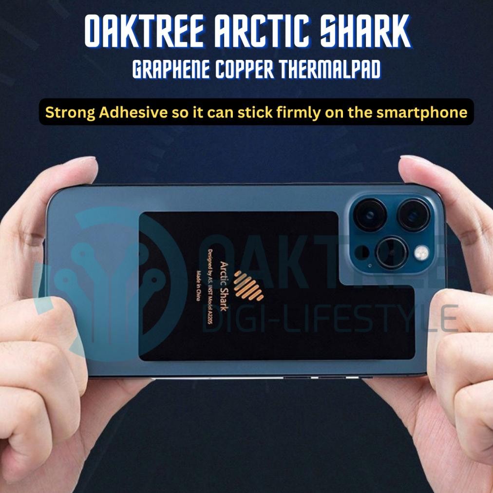 Oaktree Arctic Shark Heatsink Graphene Copper Pad Pendingin Hp