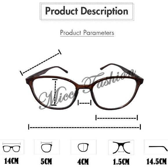 KACAMATA ANTI RADIASI BLUERAY KACA MATA NORMAL OVAL PRIA WANITA NOCASE