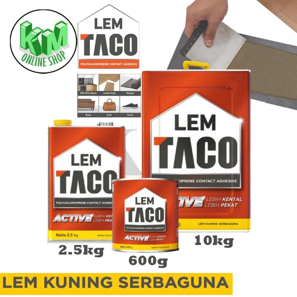 

Lem TACO 2.5 Kg / Edging / Lem Kuning Serbaguna / Lem Daya Rekat Kuat
