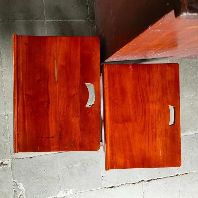 Meja Lipat/Rekal Meja Kayu Mahoni