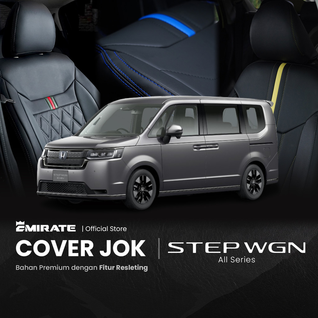 Sarung Jok Mobil Honda Stepwgn dengan Resleting  / Cover Jok Mobil Honda Stepwgn Fullset by Emirate 