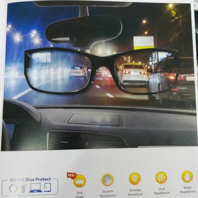 Lensa Kacamata FSV ILT NIKKEI 1.56 DRIVE STEEL BLUERAY original