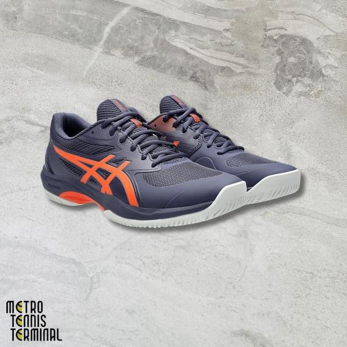 Promo Asics Gel Game FF Indigo Fog Nova Orange Men ( Sepatu Tenis Asics Pria ) COD