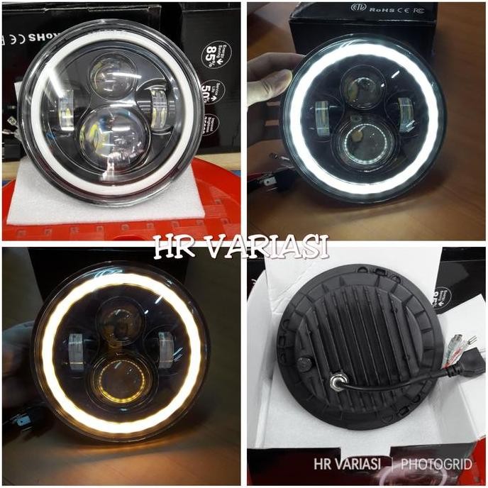 Promo Lampu depan Daymaker Harley,jeep ,Kawasaki w175 COD