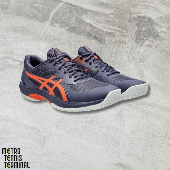 Promo Asics Gel Game FF Indigo Fog Nova Orange Men ( Sepatu Tenis Asics Pria ) COD