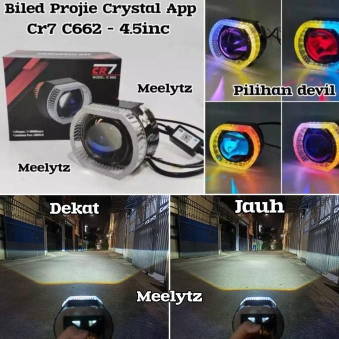 Promo CR7 C662  APP - Projie Biled Crystal 4.5inc  Blue Lens COD