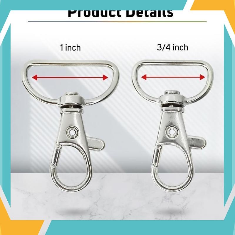 

Termurah 100pcs ID G-Hook Thick Type Hook for ID Lace Lanyard Making NHT-12