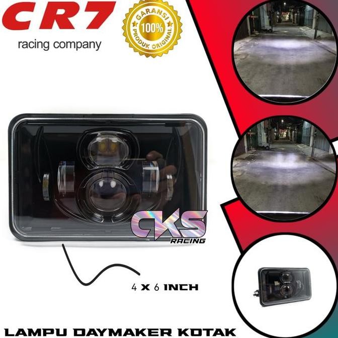 Promo Lampu Daymaker 6 Mata Kotak 4x6 CR7 Rxking Win Glpro Vespa Honda Dll COD