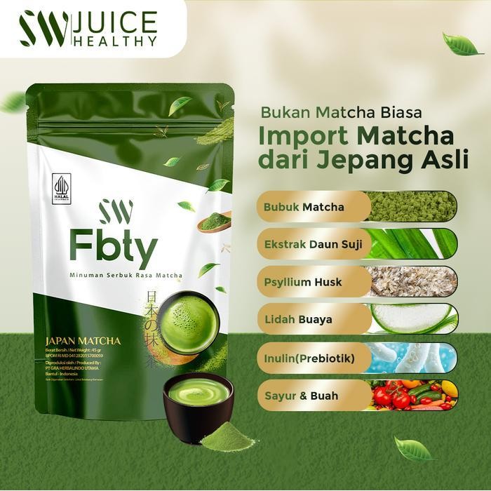 

DD [ 45 gr / 5 sachet ] Sarwendah SW Fbty BPOM Minuman Serbuk Kaya Rasa Matcha import Jepang