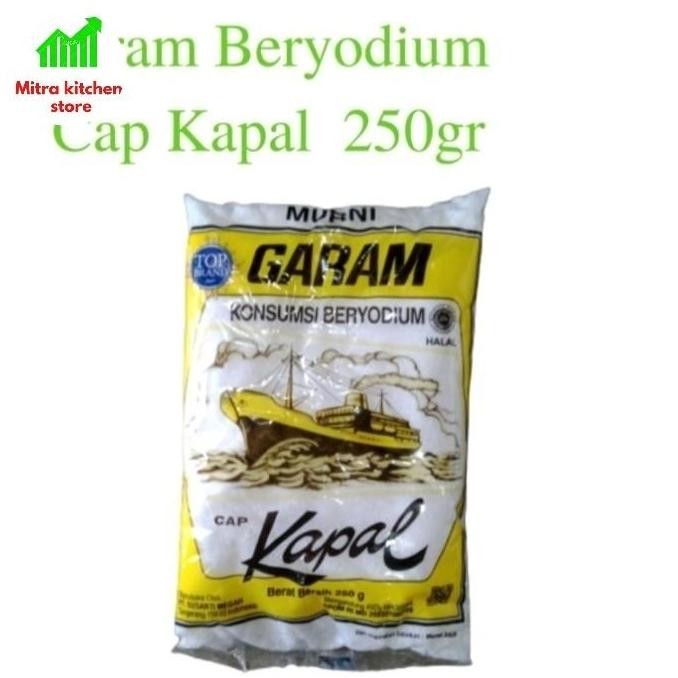 

garam beryodium cap kapal 250 gram garam konsumsi murah meriah