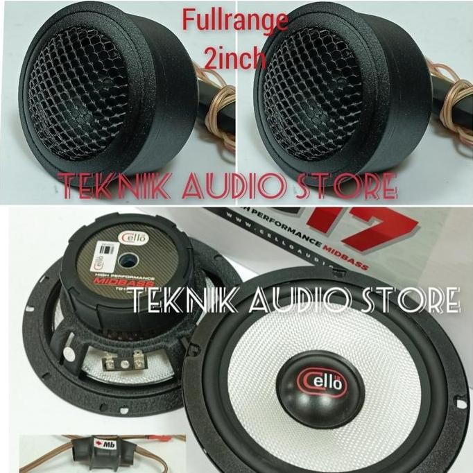 TERLARIS Speaker Midbass Cello TG17 Plus Crossover dan Fullrange 2inch