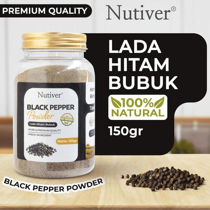 

NUTIVER BLACK PEPPER POWDER BUBUK LADA HITAM | BUMBU REMPAH MURNI 100%