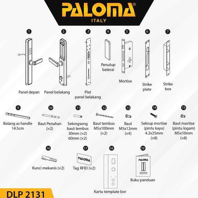 Terlaris Digital Lock Smart Home / Dlp 2131 & Dlp 2136 / Kunci Pintu Door Handle Ready Stok