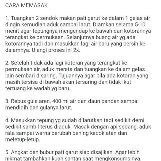 

Tepung Pati Garut Kemasan 1Kg