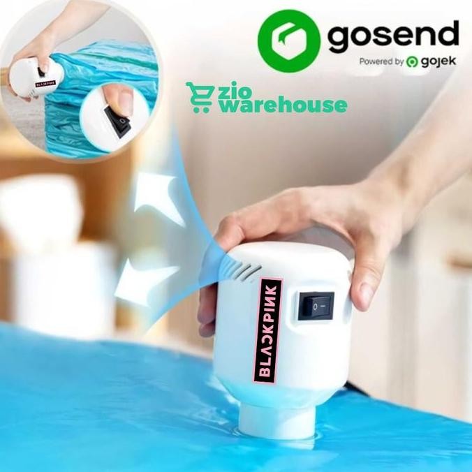 BLACKPINK - Pompa Vakum Elektrik Plastik Vacum Baju Travel Vaccum Bag