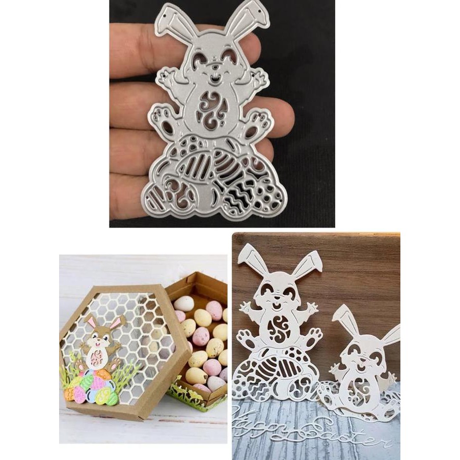 

Dies cutting dies bunny pattern easter decor scrapbooking - DHPATTERN
