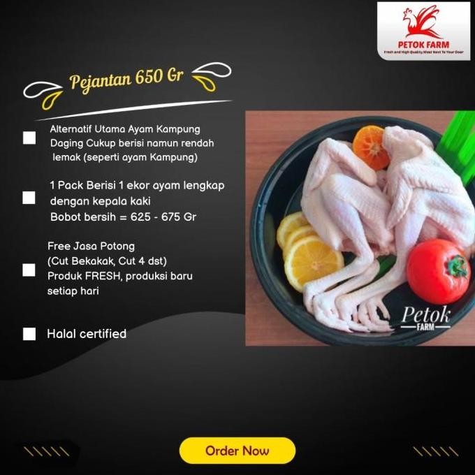 

Ayam Pejantan / Ayam Jawa Ukuran 650 gr