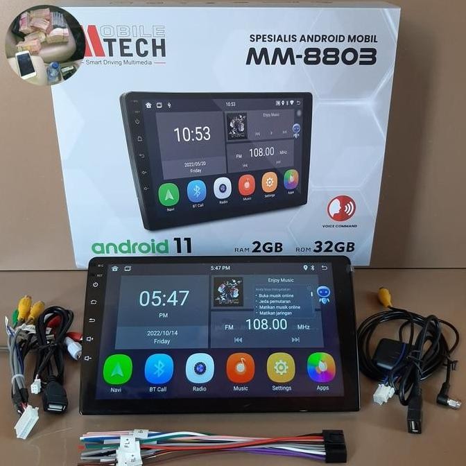 // Head Unit Android 9" Inch Mtech 8803 Ram 2/32Gb M-Tech 8803 Terbaru //