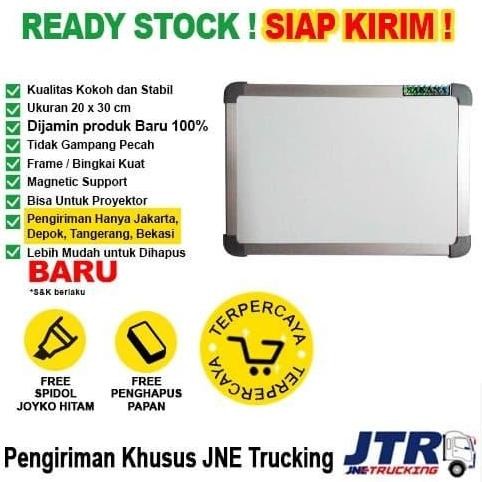 

Whiteboard / Papan Tulis Magnetic SAKANA 20x30 cm ( Single Face )