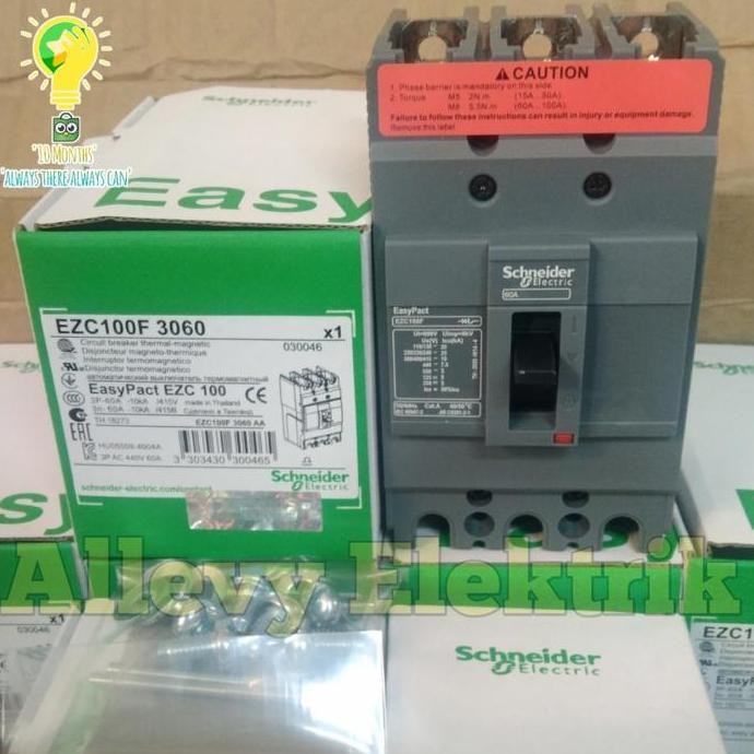 Promo MCCB EZC100F/EZC100F3060 60A 3P SCHNEIDER COD