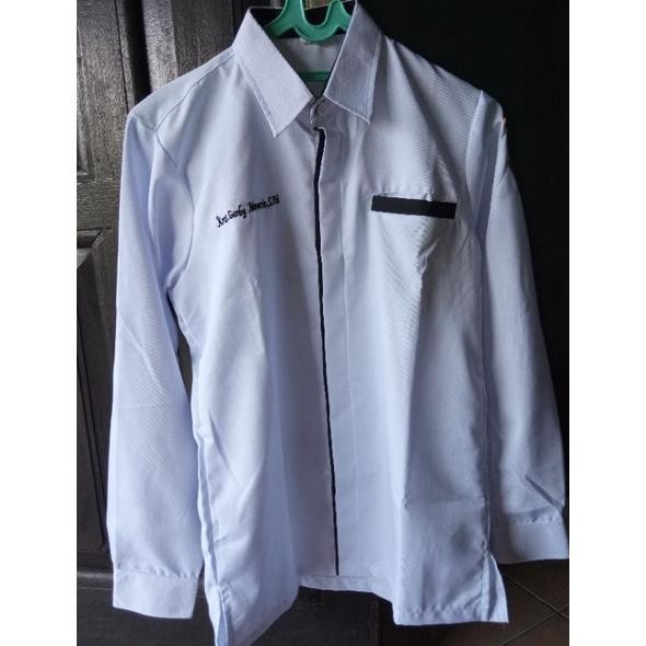 Baju Dinas Hitam Putih Pria Lengan Panjang / Baju Asn Pria Lengan Panjang