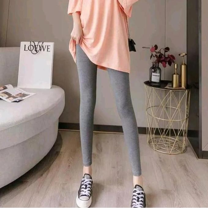 De15 >> Celana Legging Panjang Wanita Dewasa / Legging Kaos Tebal Wanita / Legging Wanita Dewasa Pan