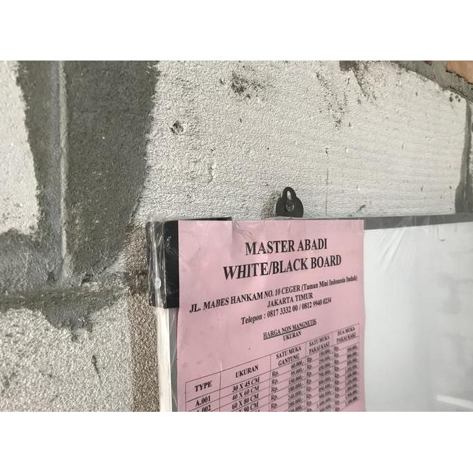 

whiteboard gantung 90X150