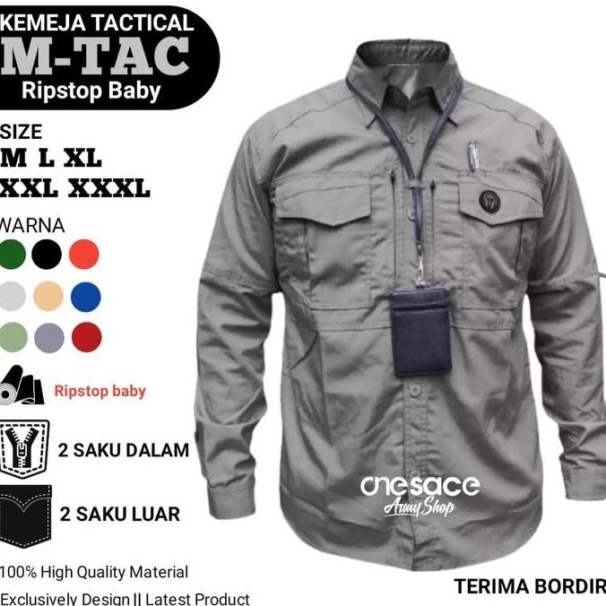 Murah Kemeja Tactical Mtac Lengan Panjang Atasan / Kemeja Kerja Pria Wanita Lapangan Pdl Pdh Army Ny