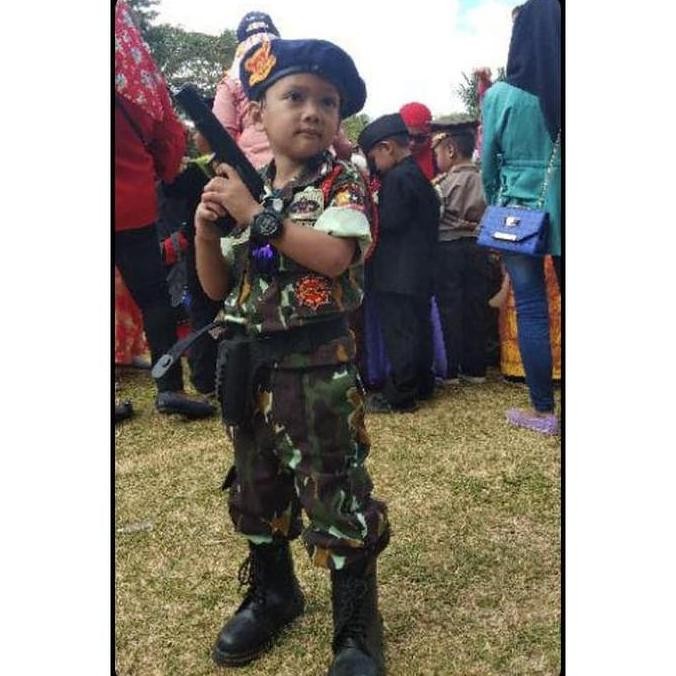Baju Brimob Loreng -Kostum Brimob Loreng Anak-Baju Profesi Brimob Anak