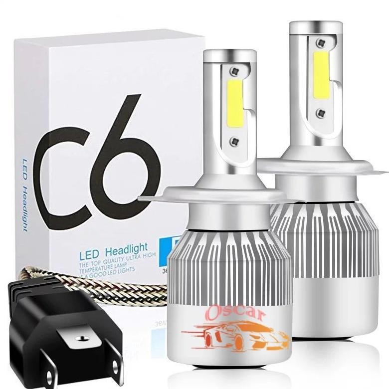 Lampu Utama Mobil Led Headlight C6 Silver H1 H11 900 9006 H8 36Watt 36 Watt 36W