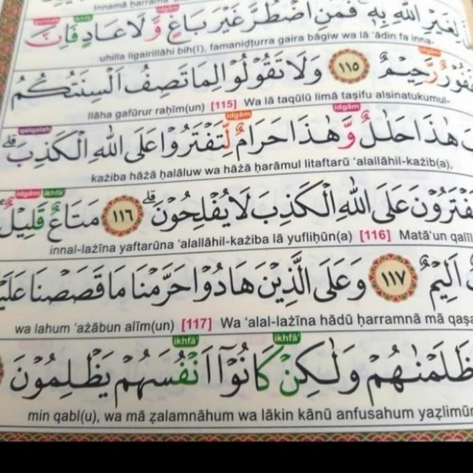 Al-Quran Terjemah Latin Al-Karim Uk A5 Alquran tajwid warna dan terjemahan Alkarim