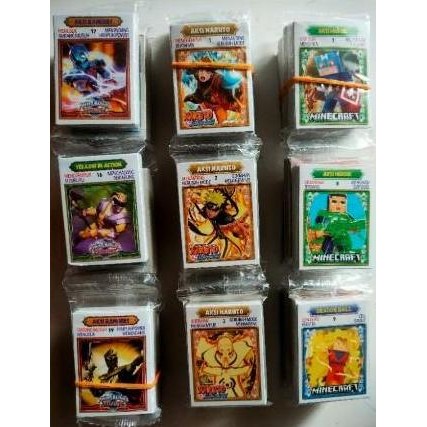 kartu kwartet mainan angka jadul 90 an kartu umbul 1 ikat 320pc