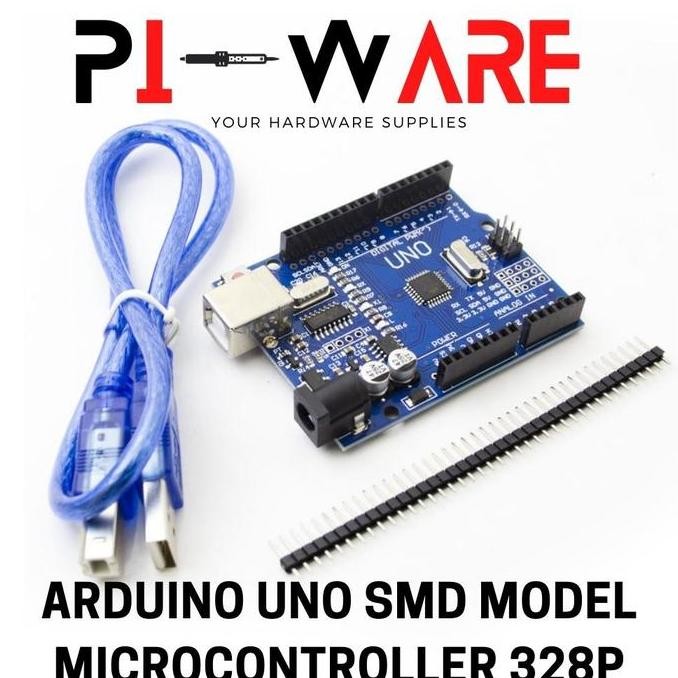 BEBAS ONGKIR - Compatible Arduino UNO R3 Model IC SMD AtMega 328P Microcontroller