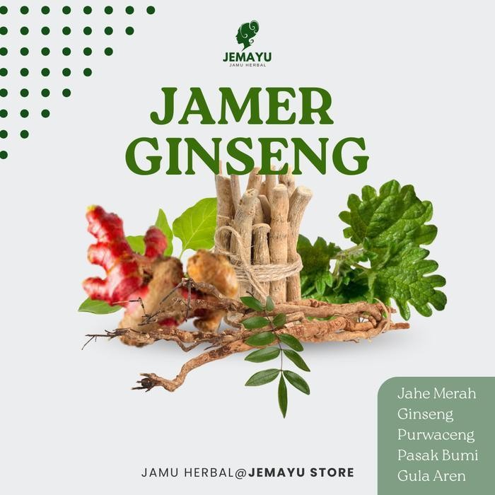 

HS Jamu Ginseng Purwaceng Jahe Merah Gula Aren Bubuk Murni Jamu Herbal Original