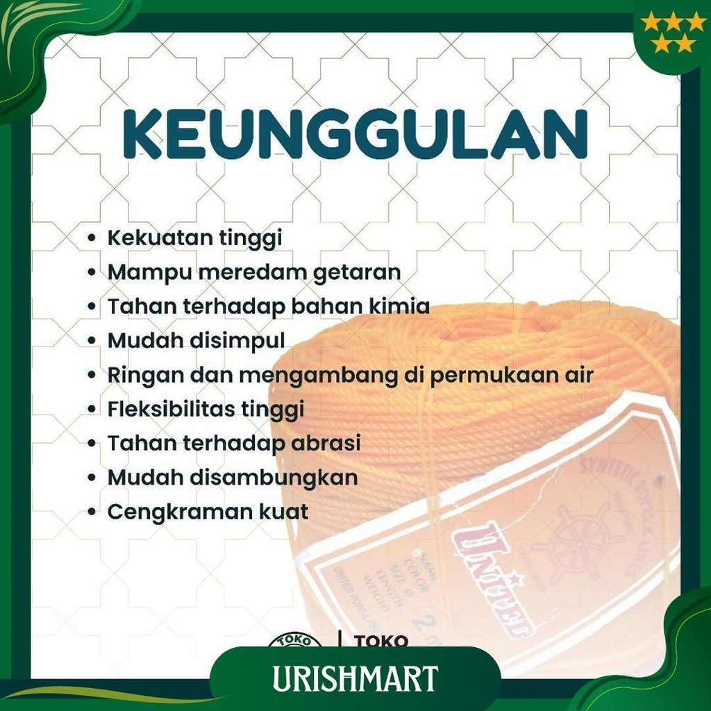 

Tali Tampar United Serbaguna Ukuran 1.5 Mm 1 Roll / Panjang 220 Meter Promo 4.4