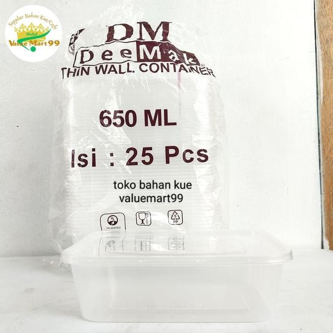 Thinwall 650ml DM Persegi Panjang