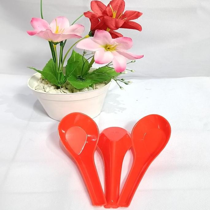 1 Lusin Sendok Bebek Plastik Rainbow Tebal Kitchenware Allshop