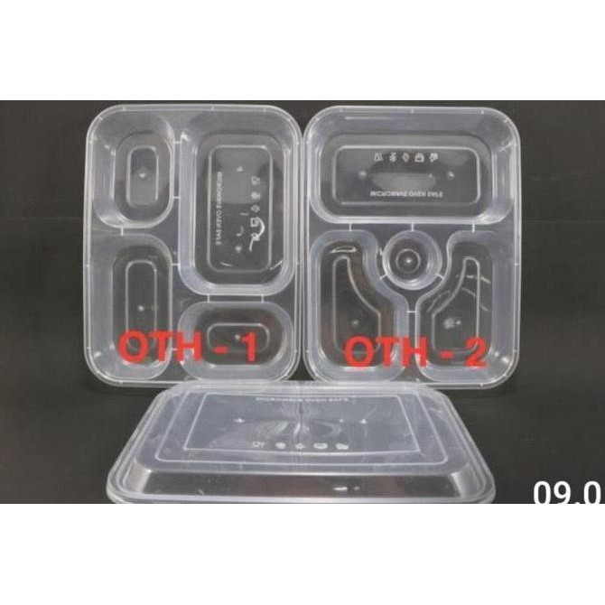 thinwall sekat 4 bentok sekat 4 box kotak nasi food container termurah