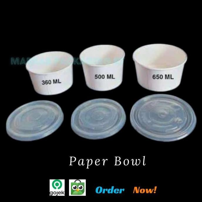 Paper Bowl+Tutup / Mangkuk Kertas
