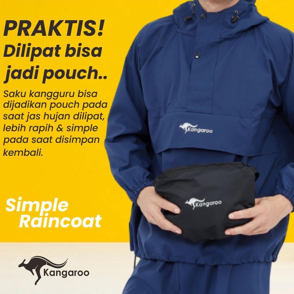 Original Kangaroo Raincoat Jas Hujan Kangguru Anti Tembus Mantel Jas Hujan Pria Kanguru Jas Hujan Gu