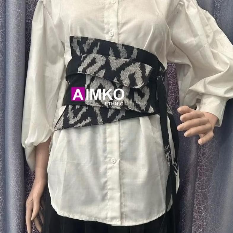 Cod Obi Belt Tenun - Obi Belt - Ikat Pinggang Tenun - Belt Wanita/Pria D-7