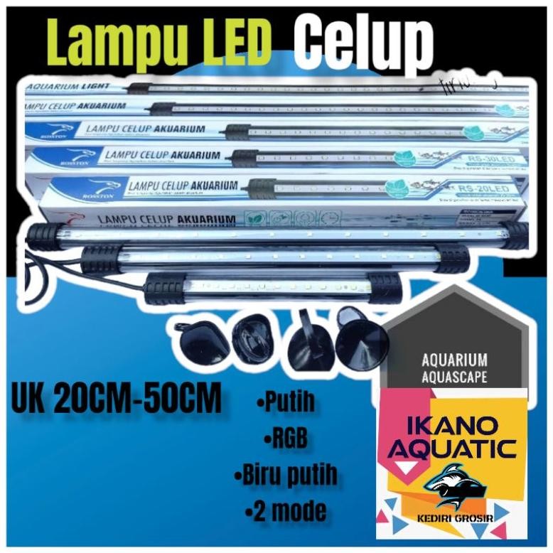 Kuke Lampu Celup Led Aquarium Rosston 20-60 Cm Aw-96