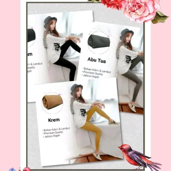 Db59>> Legging Kaos Wanita Dewasa Tebal 3Pcs - Fit Hitam Celana High Lejing Wanita Tebal, Size Stand