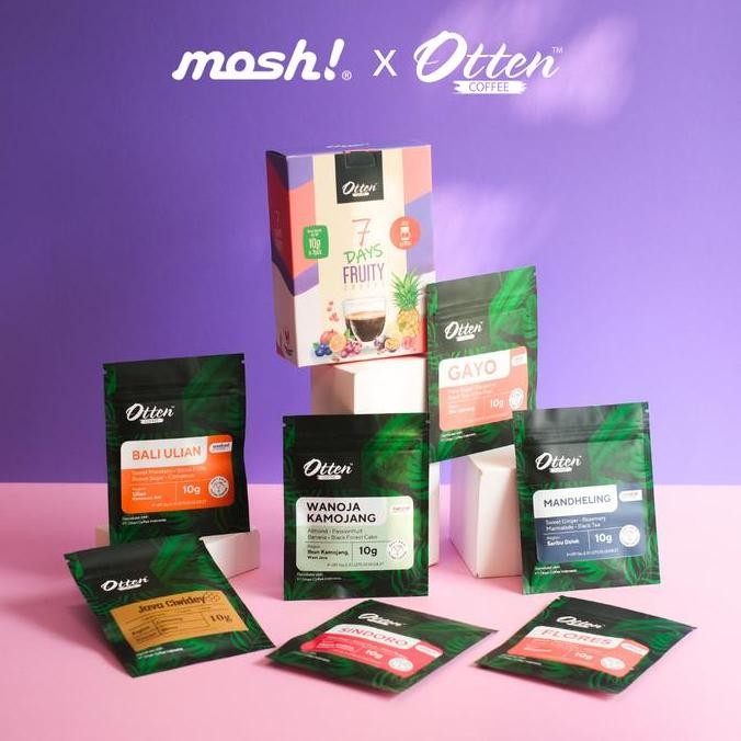 Limited Package Caffeine on the Go Mosh Latte Straw Tumbler 480ml & Otten 7 days Drip Coffee