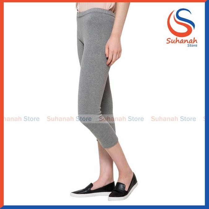 Df305>> Legging Pendek 3/4 / Celana Legging Pendek Selutut Polos Wanita Bahan Kaos Rayon