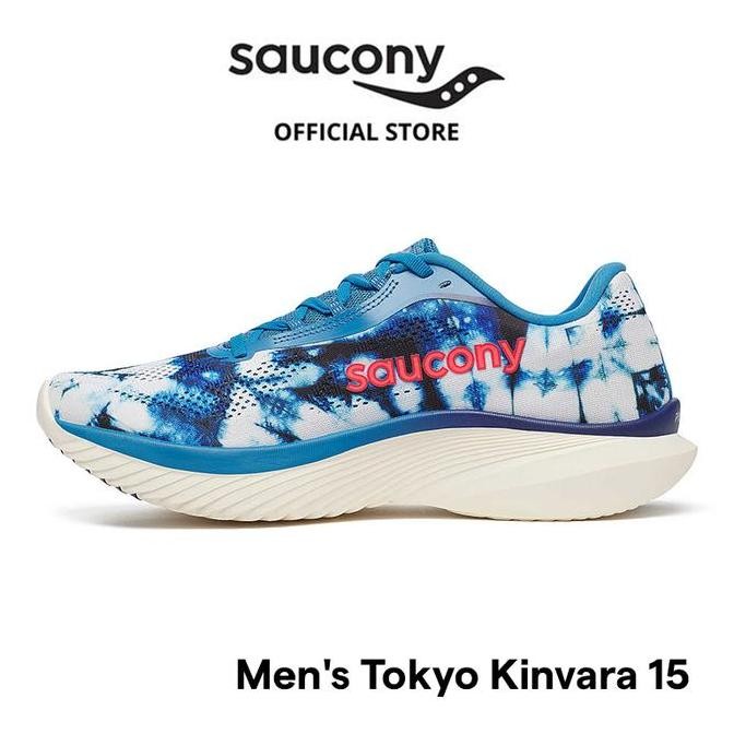 Sepatu Lari Pria Saucony Shoes Tokyo Kinvara 15 Men'S - Indigo / Linen